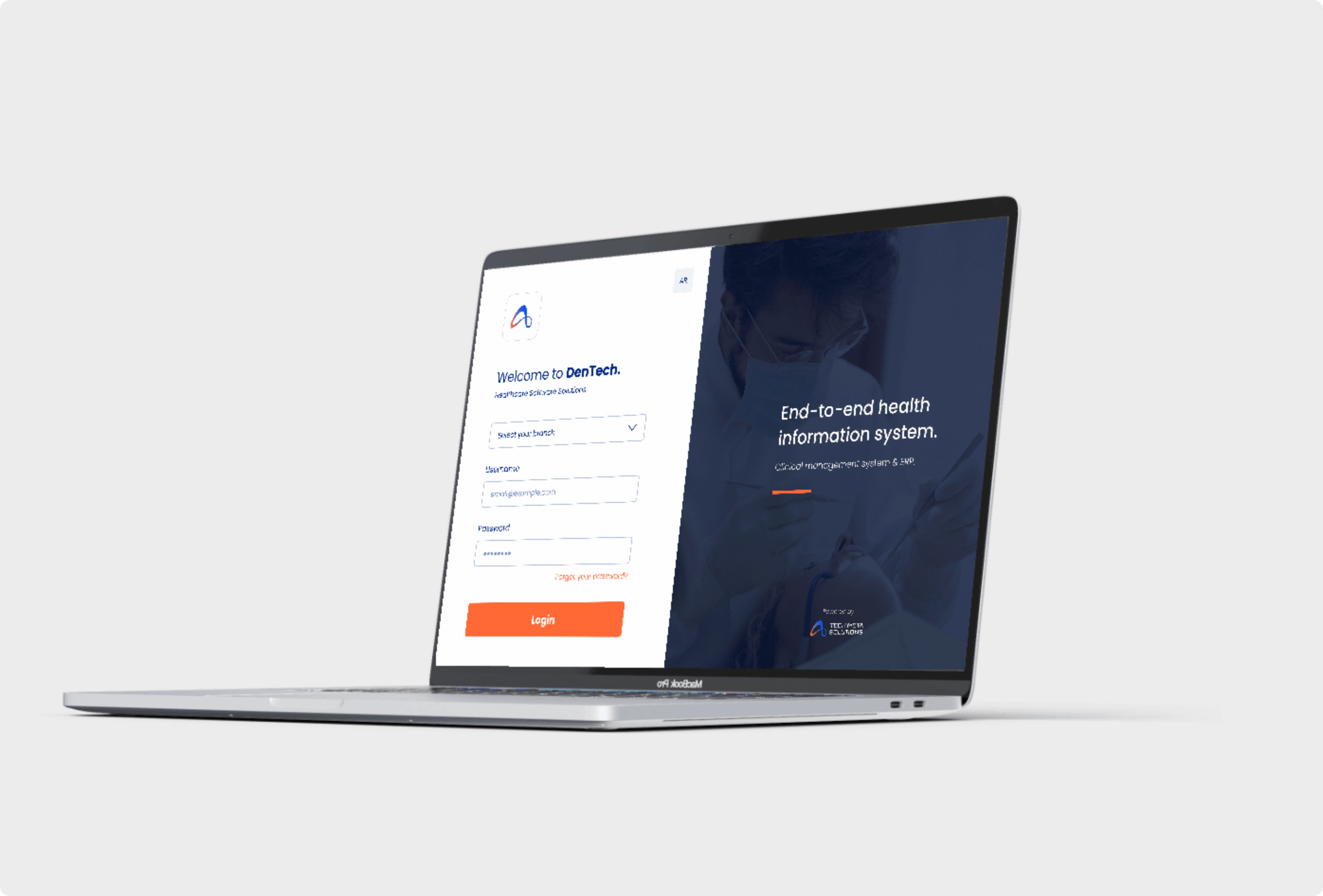 Dentech Login Page Image